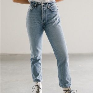 AGOLDE Riley High Rise Straight Crop Jeans